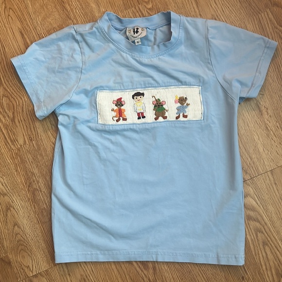 Awe Smock Other - Light Blue Boys Smocked Top with Prince Charming - 6